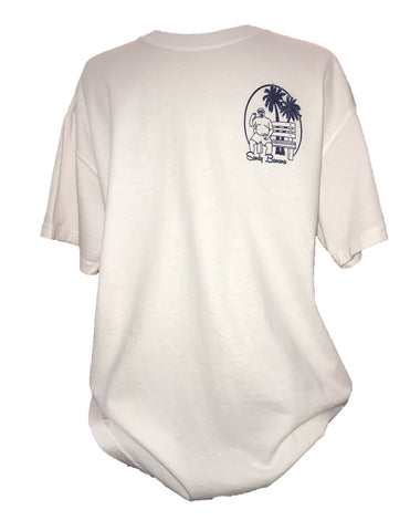 Short Sleeve Tees - Navy Logo Front with Marquee Design Back